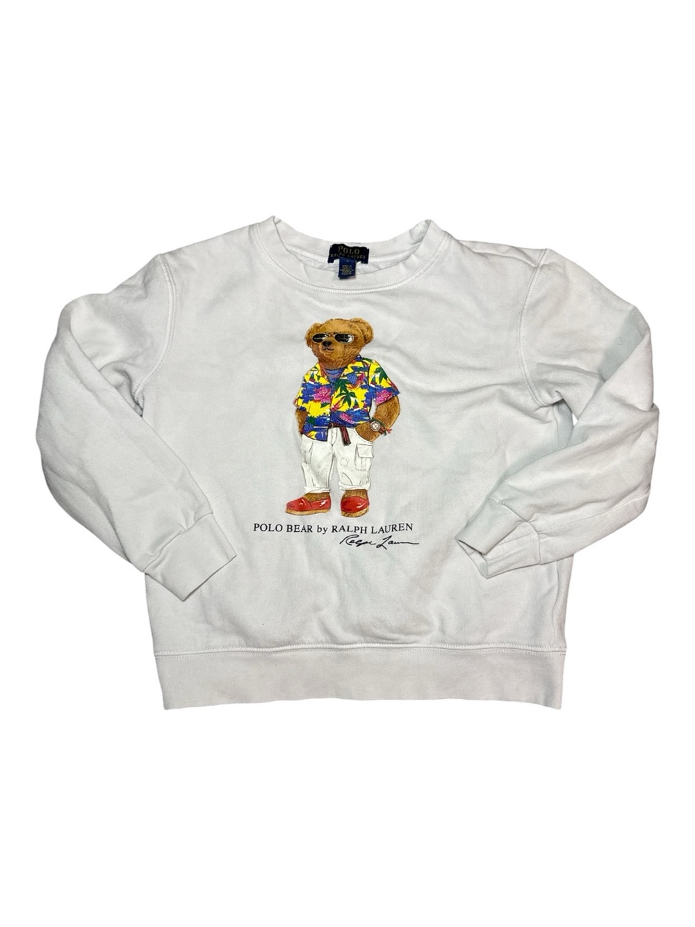POLO Ralph Lauren Boys Polo Bear Sweatshirt Size Small (7)